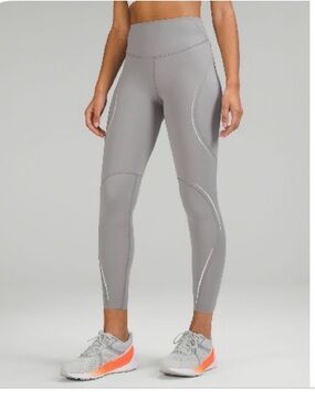 Lululemon Base Pace High Rise Reflective Tight 25” in Gull Grey